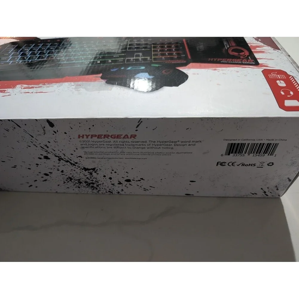 HyperGear Pro Gaming Series 4-in-1 Gaming Kit Keyboard Headphones Mouse Mousepad